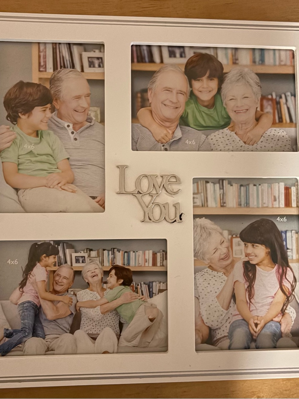Love You Multi-Opening White Photo Frame - Home Accents